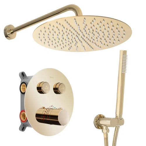 Душевая система Rea Lungo gold P8550