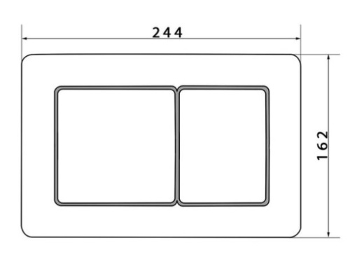 Кнопка для инсталляции Caprigo BRICKS Steel матовое золото BS003-oro