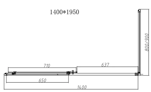 Душевой уголок Vincea Slim-N VSR-4SN8014CLB