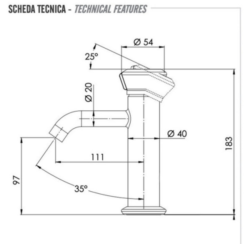 Смеситель для раковины Remer Element ET12BO, белый матовый