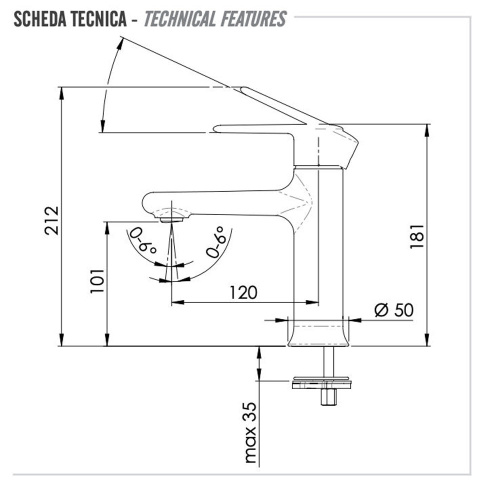 Смеситель для раковины Remer Vanity V12BG, золото брашированное