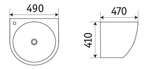 Умывальник CeramaLux 500FBW