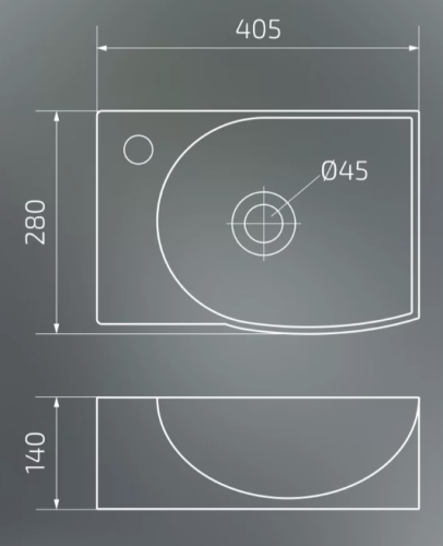 Умывальник Gid Bm9276R