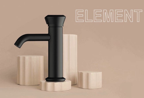 Смеситель для раковины Remer Element ET12NO, черный матовый