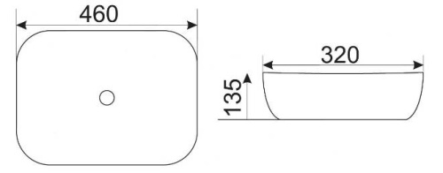 Умывальник CeramaLux D1333H020