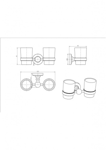 Стакан двойной CeramaLux Caps 51303