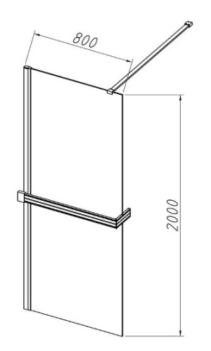 Душевая стенка Vincea Walk-In HR VSW-4HR800CLG