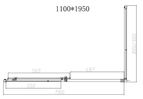 Душевой уголок Vincea Slim-N VSR-4SN8011CLB