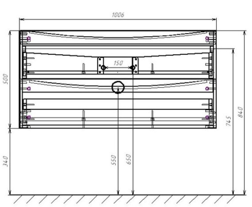 Тумба подвесная Vincea Mia 1000 V.Oak VMC-2MC100VO