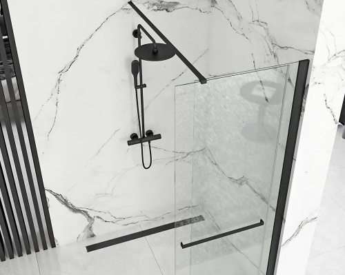 Душевая стенка Rea Cortis Black 100 K7740