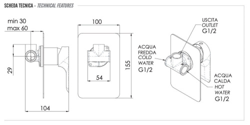 Смеситель для душа Remer Infinity I30