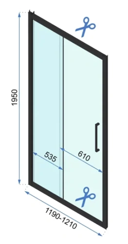 Душевая дверь Rea Rapid Slide chrom 120 K5602