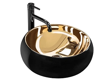 Умывальник Rea Luna Black Gold U3306