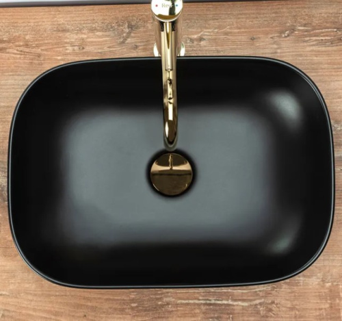 Умывальник Rea Belinda Black matt Slim U8470