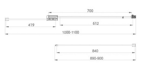Душевой уголок Vincea Extra VSR-1E101190CL
