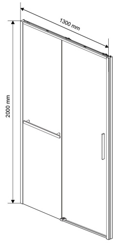 Душевая дверь Vincea Slim Soft VDS-1SS130CLGM