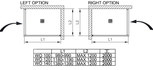 Душевая стенка Kolpa-San Calypso WO 100 black transparent 517580