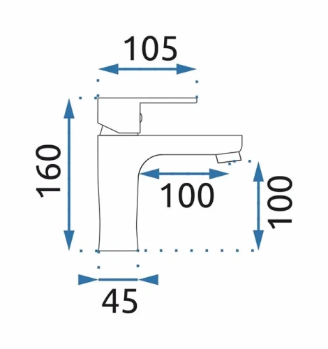 Смеситель для умывальника Rea Mild black matt rose gold B4807