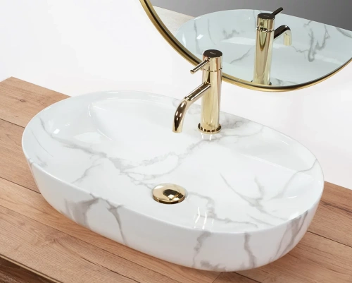 Умывальник Rea Aura 61 Marmo Shiny U8003
