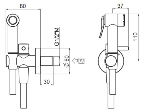 Гигиенический душ Carimali 19100/C-100-CR