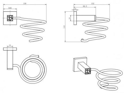 Держатель для фена CeramaLux Venezia 88616-1