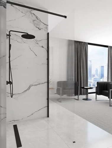 Душевая стенка Rea Aero Intimo black matt 90x200 K4123