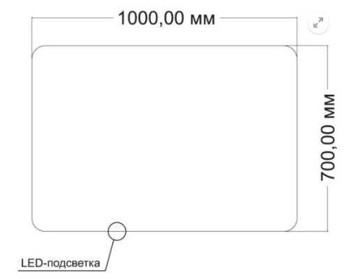 Зеркало Vincea LED VLM-3BE1007 1000х700
