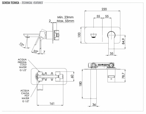 Смеситель для раковины Remer Energy EY15