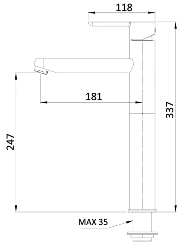 Смеситель для раковины Mariani Winter A14398NO60