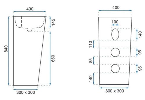 Умывальник Rea Blanka Natural matt U4664