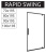 Душевая дверь Rea Rapid Swing black 80 K6408