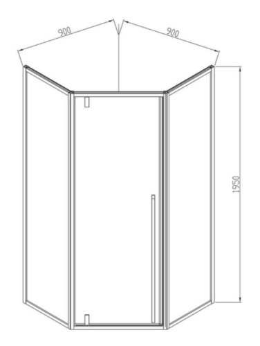 Душевой уголок Vincea Penta VSP-3P900CL