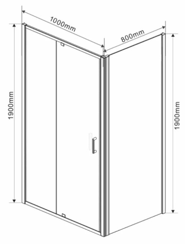Душевой уголок Vincea Intra VSR-1I901080CH