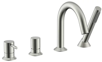 Смеситель на борт ванны Nemo Round NM-2352BN brush nickel