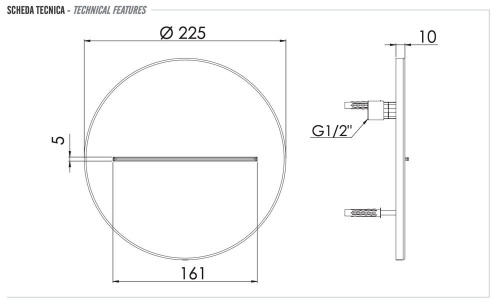 Излив настенный Remer 359XT