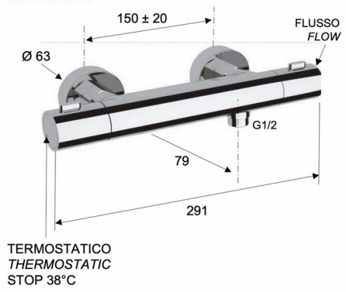 Смеситель для душа Remer Elegance EQ31