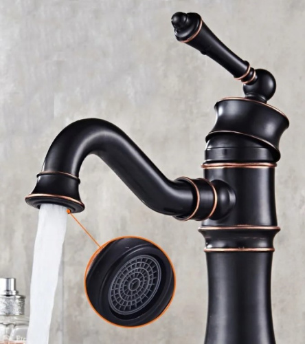 Смеситель для умывальника Rea Vintage Old Black B0226