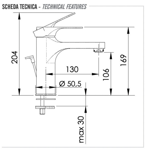 Смеситель для раковины Remer Class Line L10L