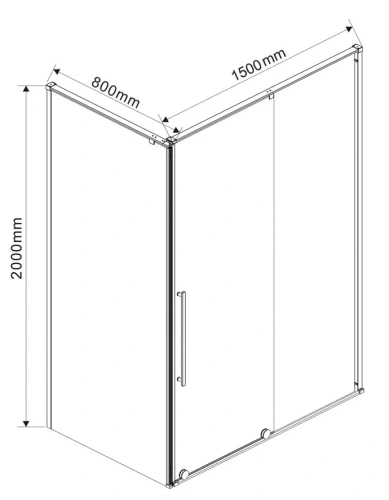 Душевой уголок Vincea Arno VSR-1A8015CL