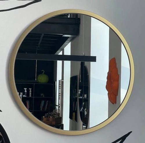 Зеркало Vela Лофт 75 круг золото матовое ZK87457