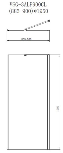Душевой уголок Vincea Alpha VSR-3ALP9095CL