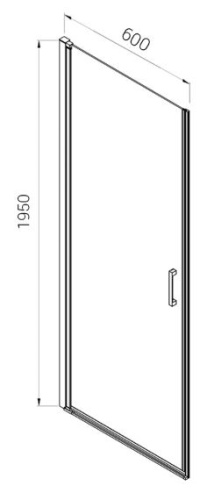 Душевая дверь Vincea Alpha VDP-3AL600CLGM