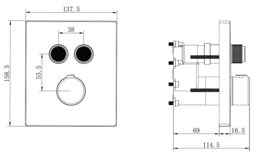 Душевая система Vincea Inspire VSFW-3I21MT5GM Душевая система Vincea Inspire VSFW-3I21MT5GM