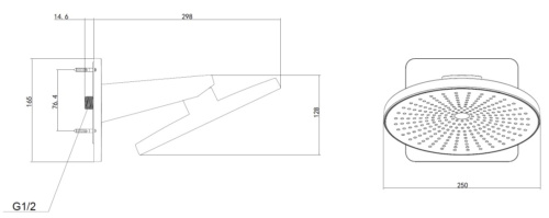 Верхний душ Vincea Inspire VSHD-3I5CMB