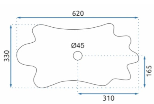 Умывальник Rea Sea Infinity Black Gold U3402