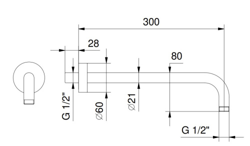 Кронштейн настенный Fantini 86028027