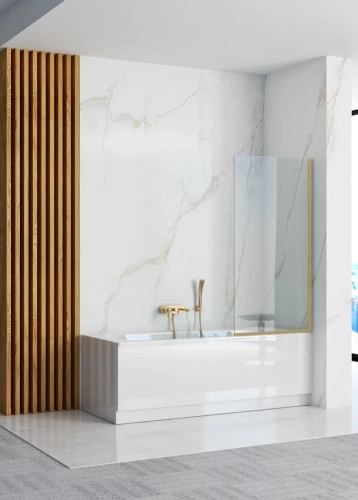 Шторка на ванную Rea Elegant gold matt 80 W6601