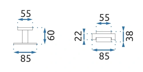 Крючок вешалка для полотенца Rea OSTE 03 black matt 80039