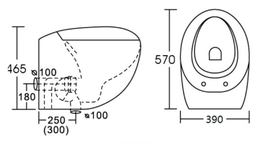 Унитаз приставной CeramaLux 1005