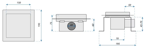 Трап для душа Rea Neo 150x150 nikiel matt G6207